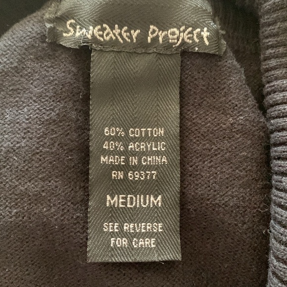 Vintage Black/White Striped Cap-Sleeve Lightweight Shawl Collared Soft Sweater - Picture 6 of 6